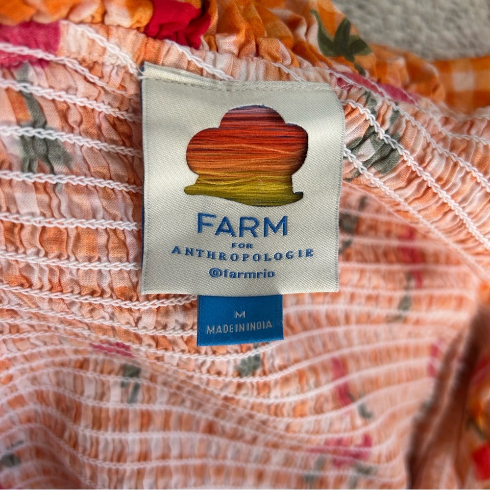 Anthropologie Farm Rio one shoulder cherry mini Colorful tiered Ruffle Dress - Picture 8 of 8